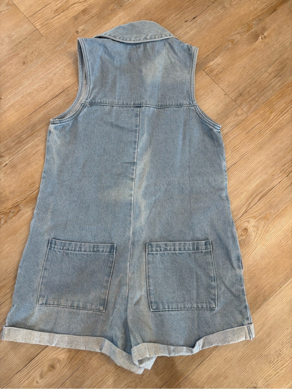 Show Me Your MuMu Orange Denim Romper - Picture 3 of 6